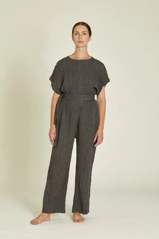 TIE PANTS / GREY NAVY / LP-TP30 made by Black Crane