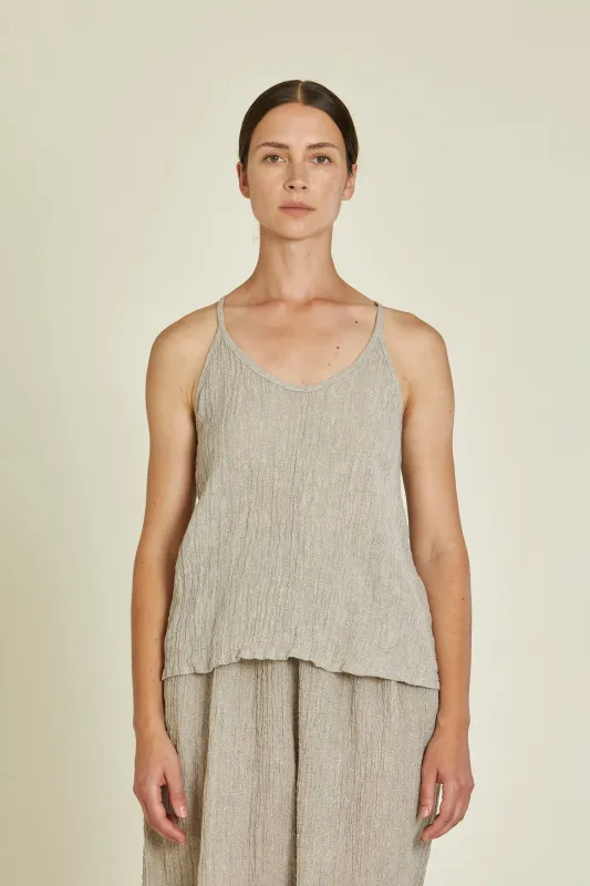 TEXTURED CAMISOLE / ASH / LP-TCM25 made by Black Crane
