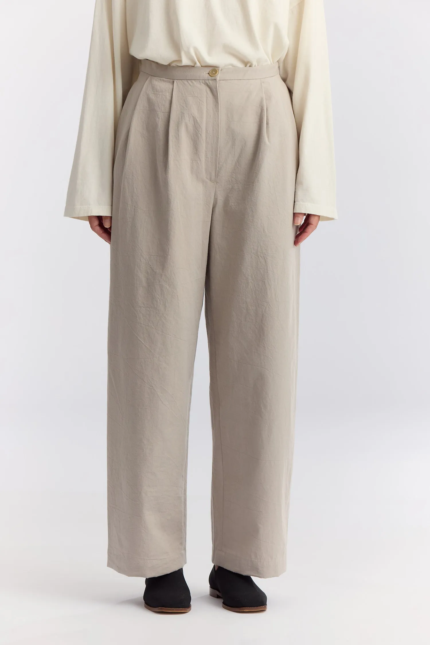 STRAIGHT TROUSERS / CEMENT / CK-WSP20 sold by Black Crane product image thumbnail 4