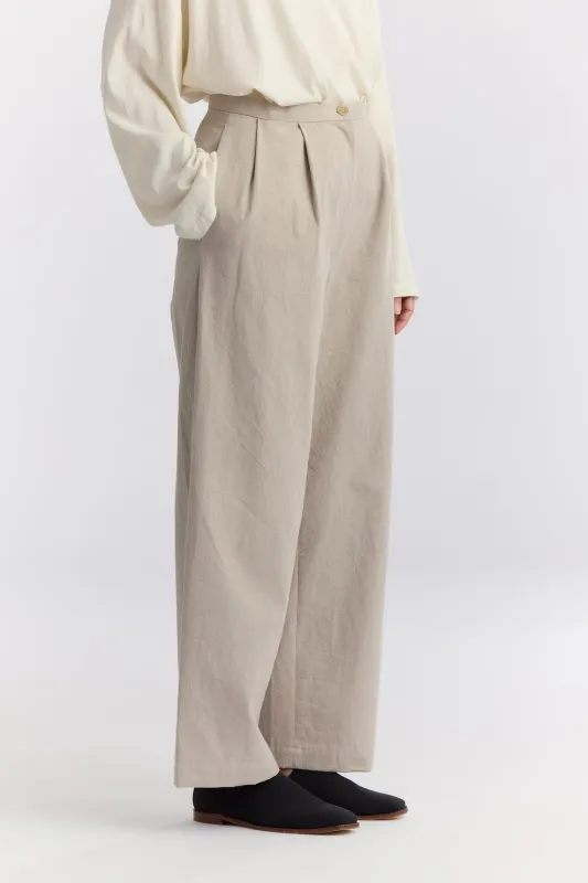 STRAIGHT TROUSERS / CEMENT / CK-WSP20 made by Black Crane