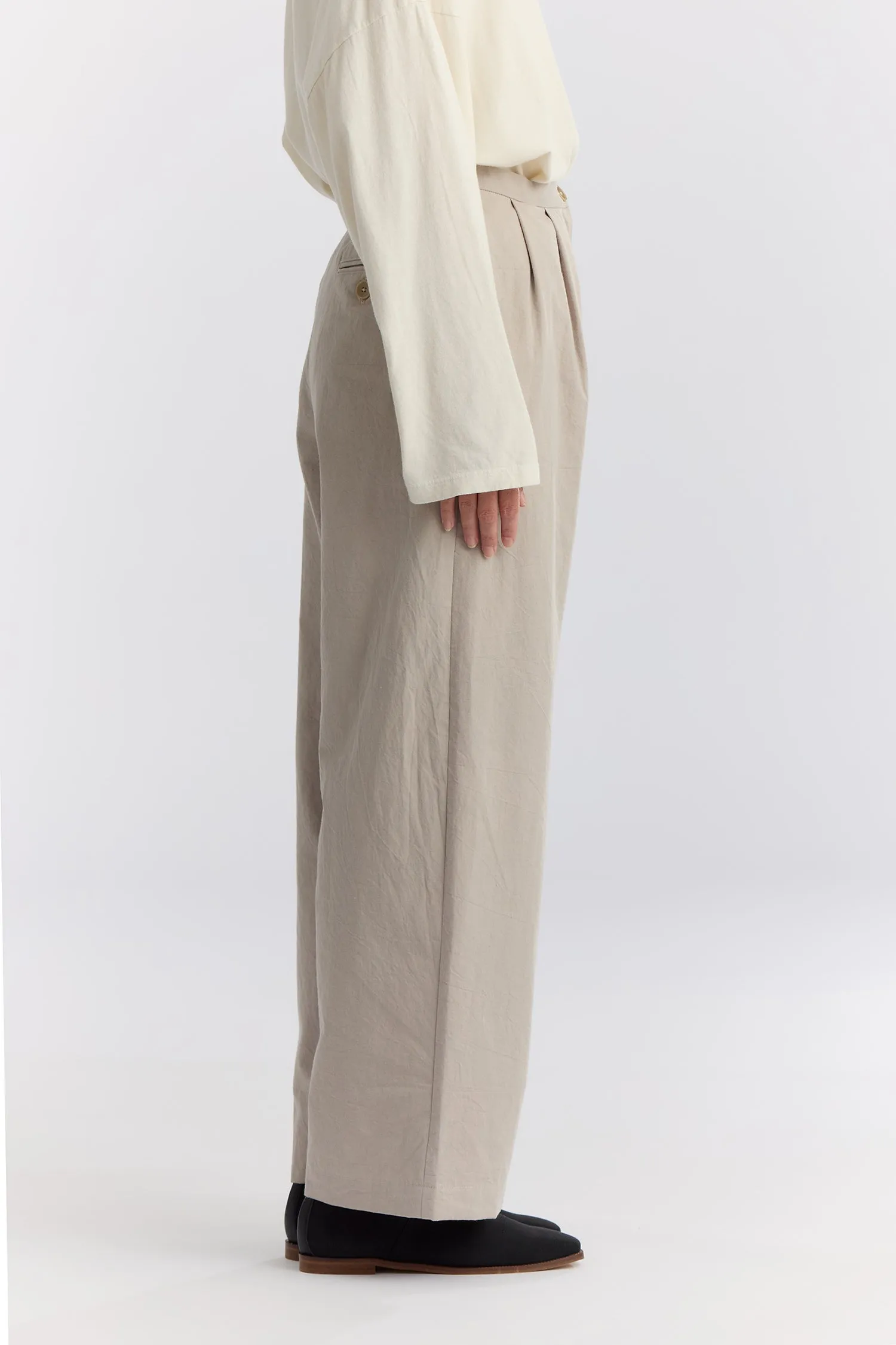 STRAIGHT TROUSERS / CEMENT / CK-WSP20 sold by Black Crane product image thumbnail 5