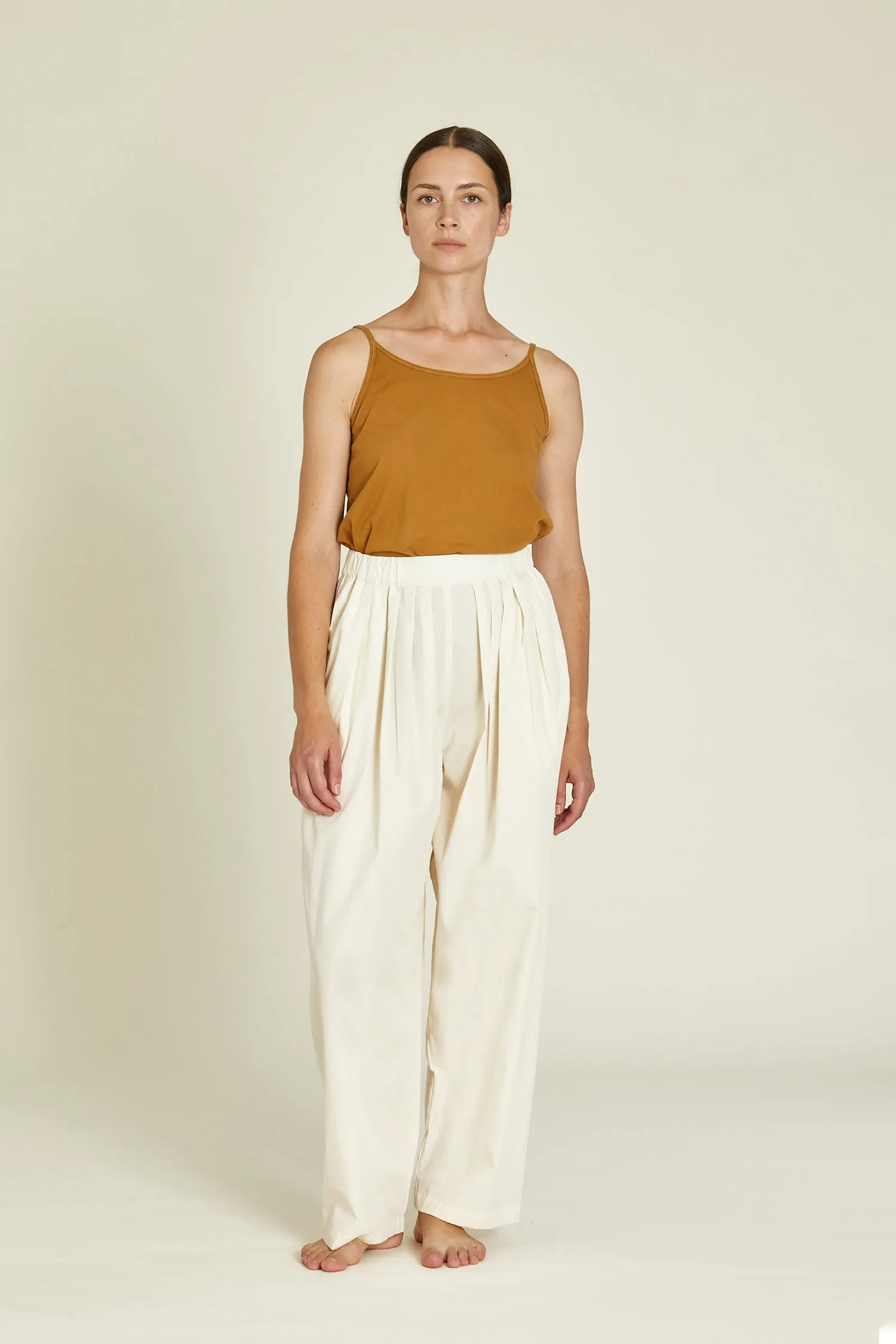 STRAIGHT DRAPED PANTS / CREAM / OCP-SD05 sold by Black Crane product image thumbnail 3