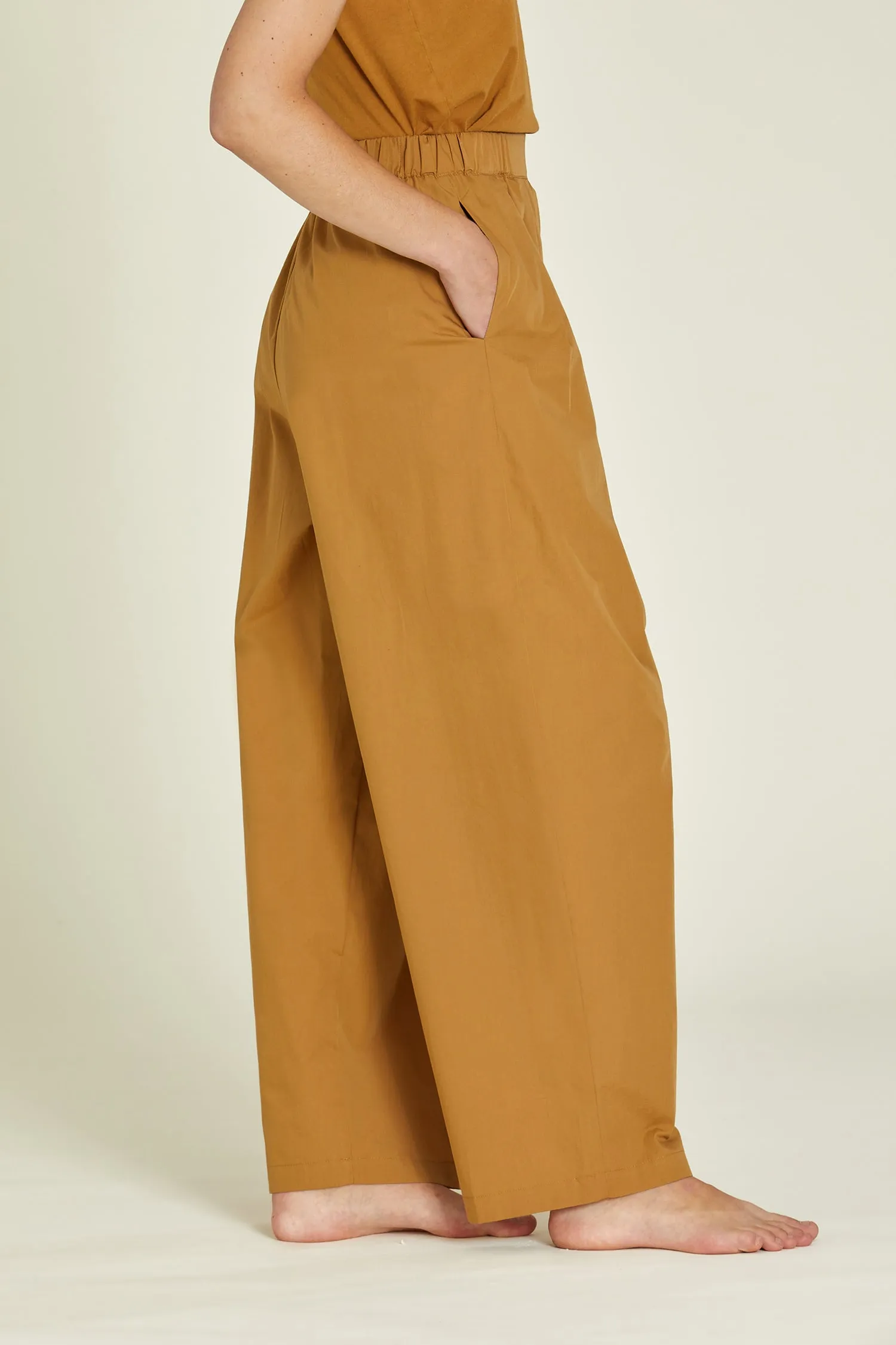 STRAIGHT DRAPED PANTS / CAMEL / OCP-SD05 sold by Black Crane product image thumbnail 5