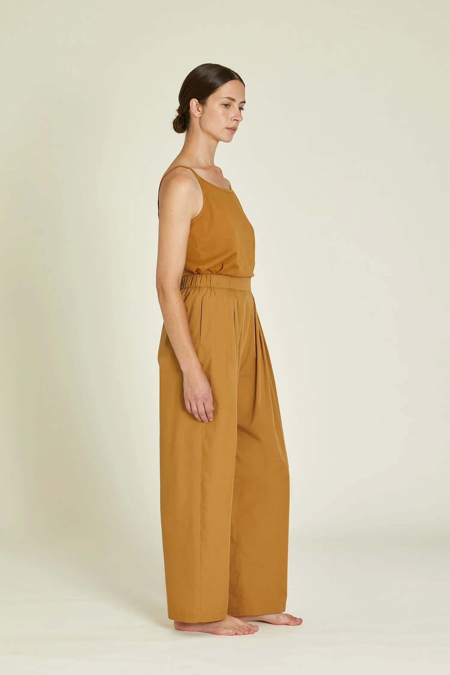 STRAIGHT DRAPED PANTS / CAMEL / OCP-SD05 sold by Black Crane product image thumbnail 3