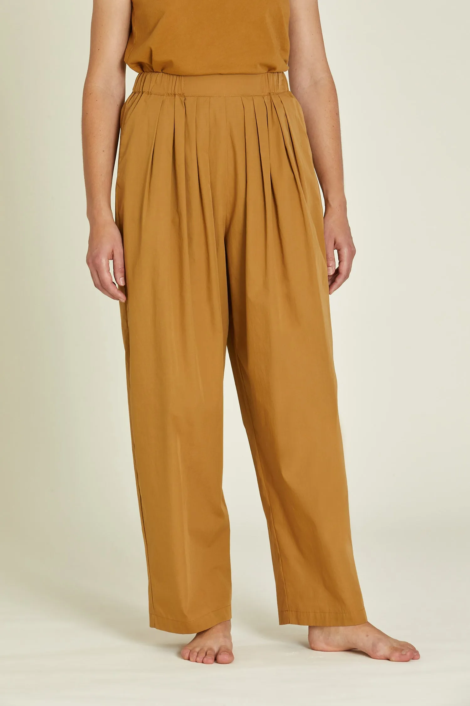 STRAIGHT DRAPED PANTS / CAMEL / OCP-SD05 sold by Black Crane product image thumbnail 4