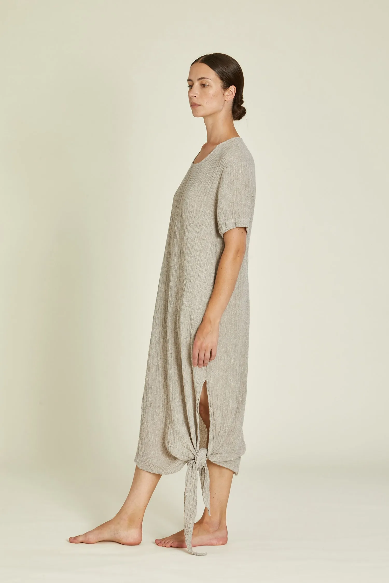 SIDE TIE DRESS / ASH / LP-STD24 sold by Black Crane product image thumbnail 4