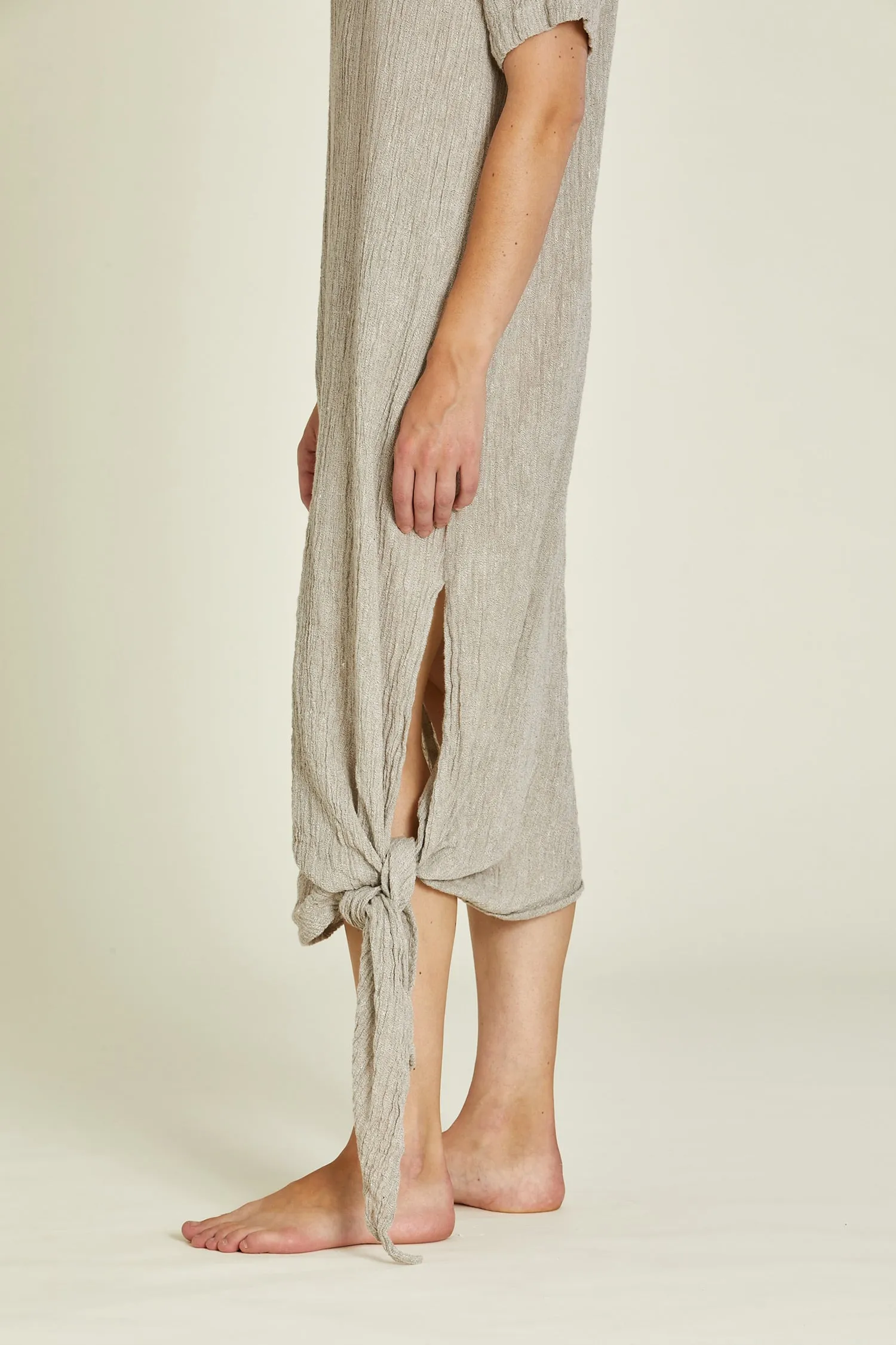 SIDE TIE DRESS / ASH / LP-STD24 sold by Black Crane product image thumbnail 5