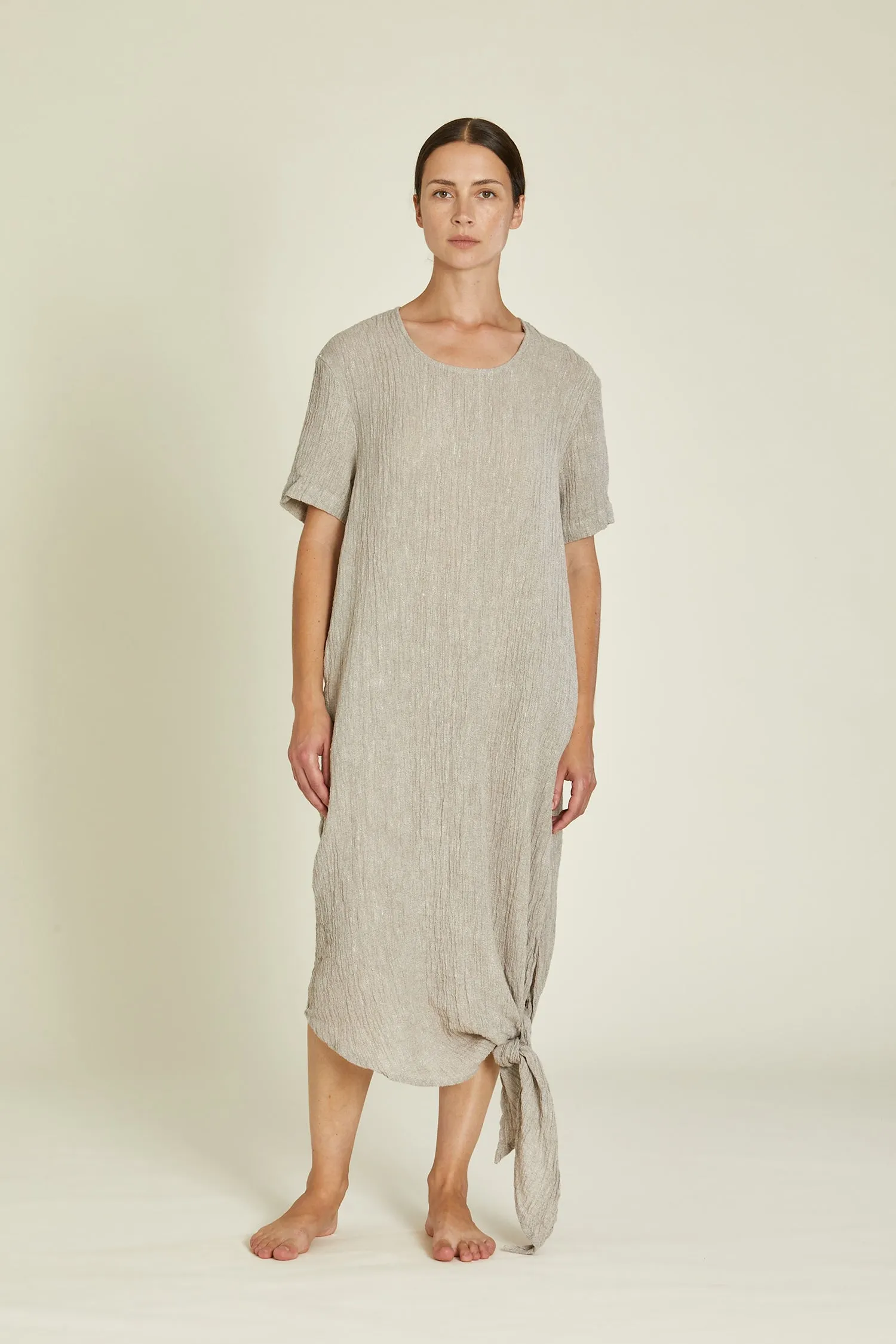 SIDE TIE DRESS / ASH / LP-STD24 sold by Black Crane product image thumbnail 2