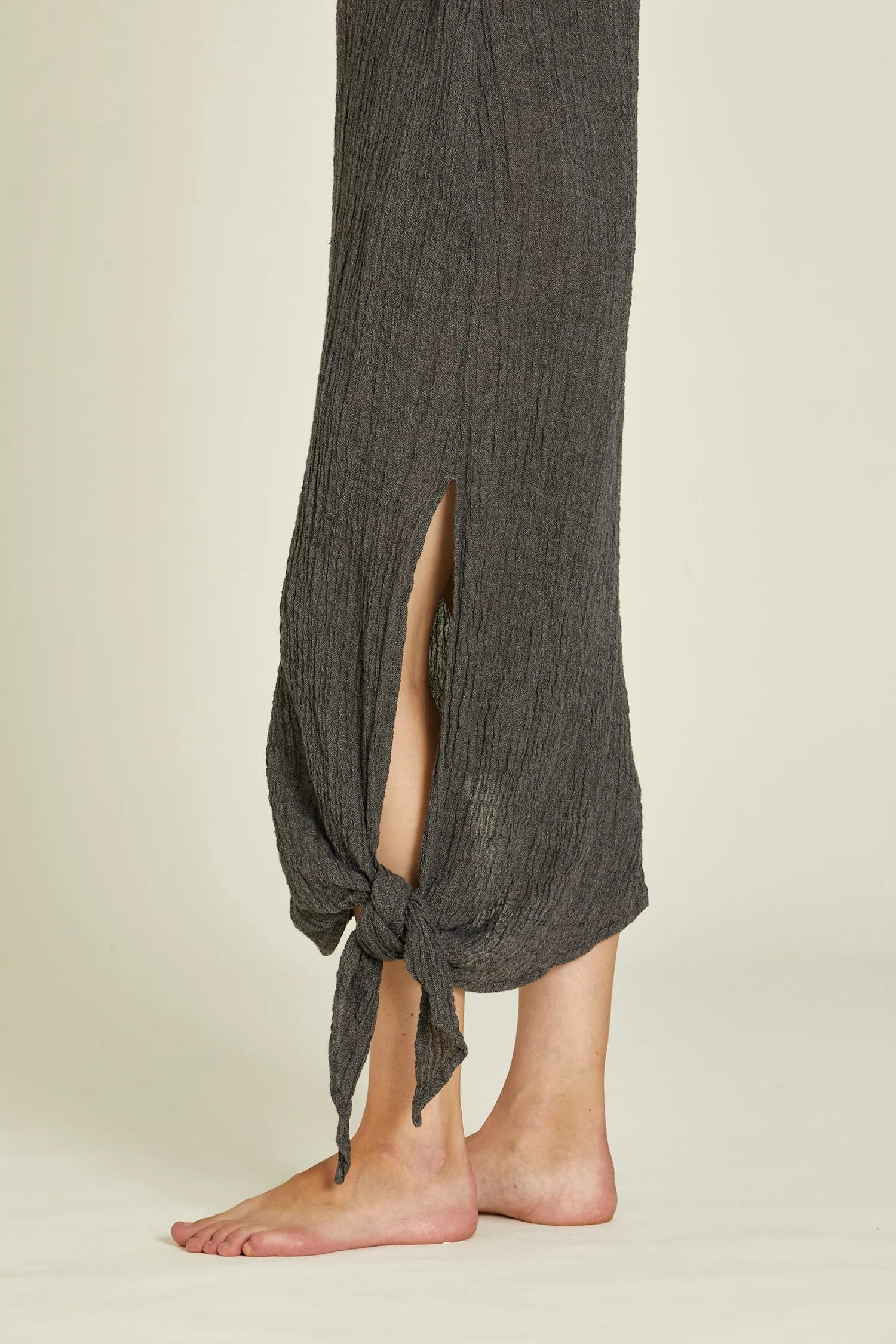 SIDE TIE DRESS / GREY NAVY / LP-STD24 sold by Black Crane product image thumbnail 3
