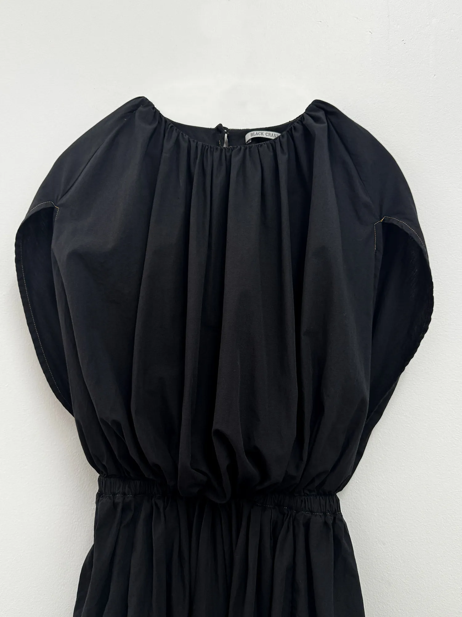 SHELL DRESS / BLACK / OCP-SHD10 (CONTRASTED STITCHES) sold by Black Crane product image thumbnail 2