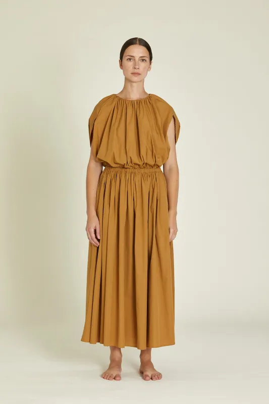 SHELL DRESS / CAMEL / OCP-SHD10 made by Black Crane