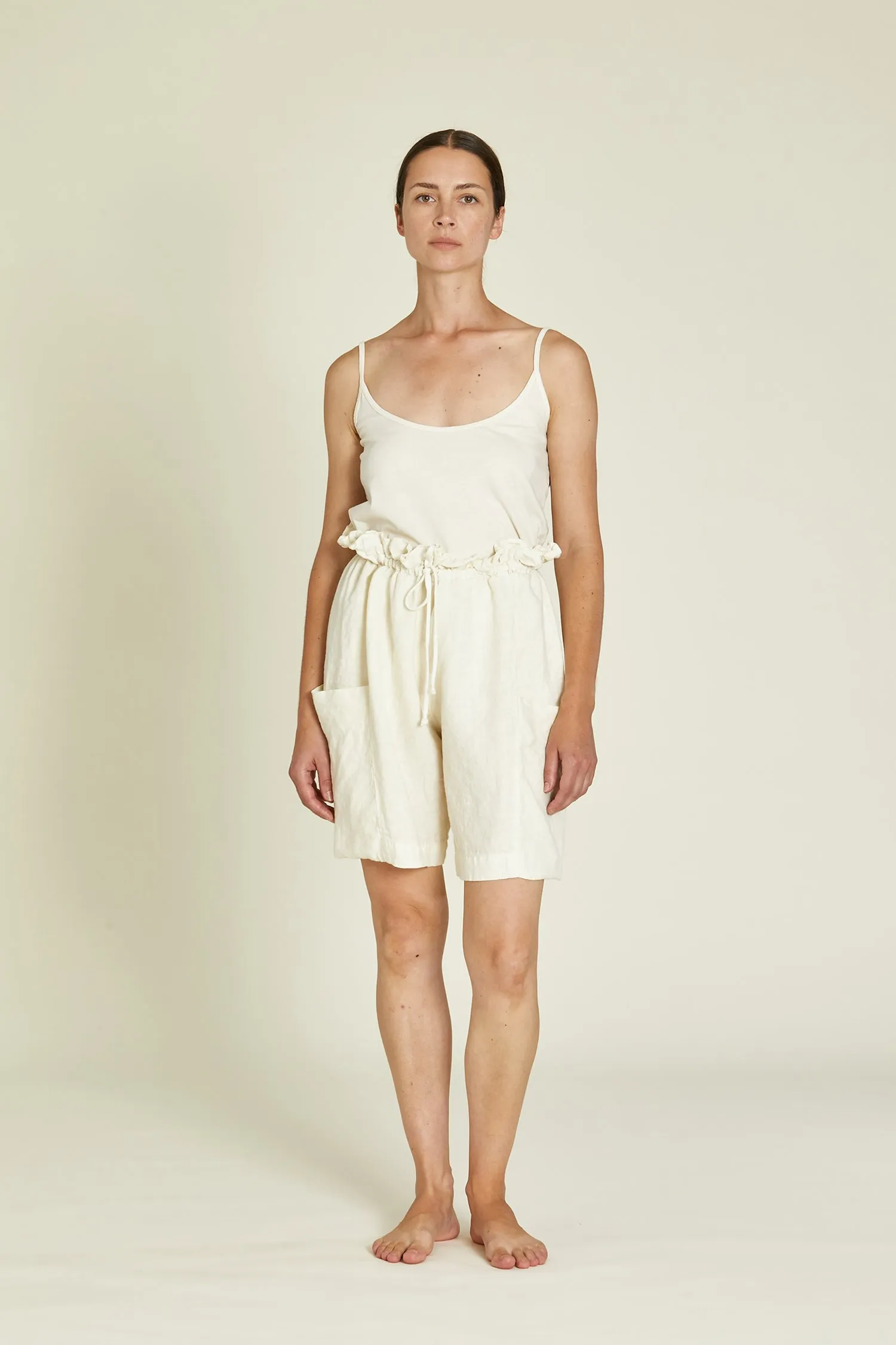 PARACHUTE SHORTS / CREAM / L-PS18 sold by Black Crane product image thumbnail 3