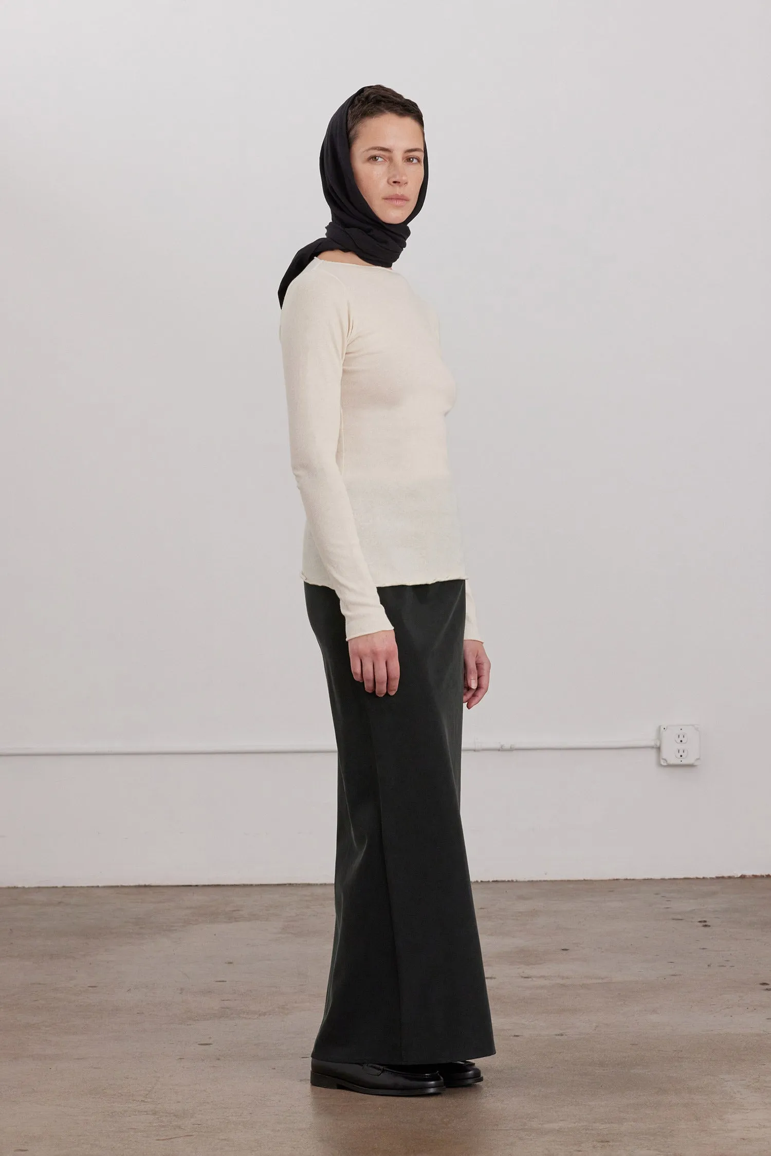 BOAT NECK LONG SLEEVE / NATURAL sold by Black Crane product image thumbnail 2