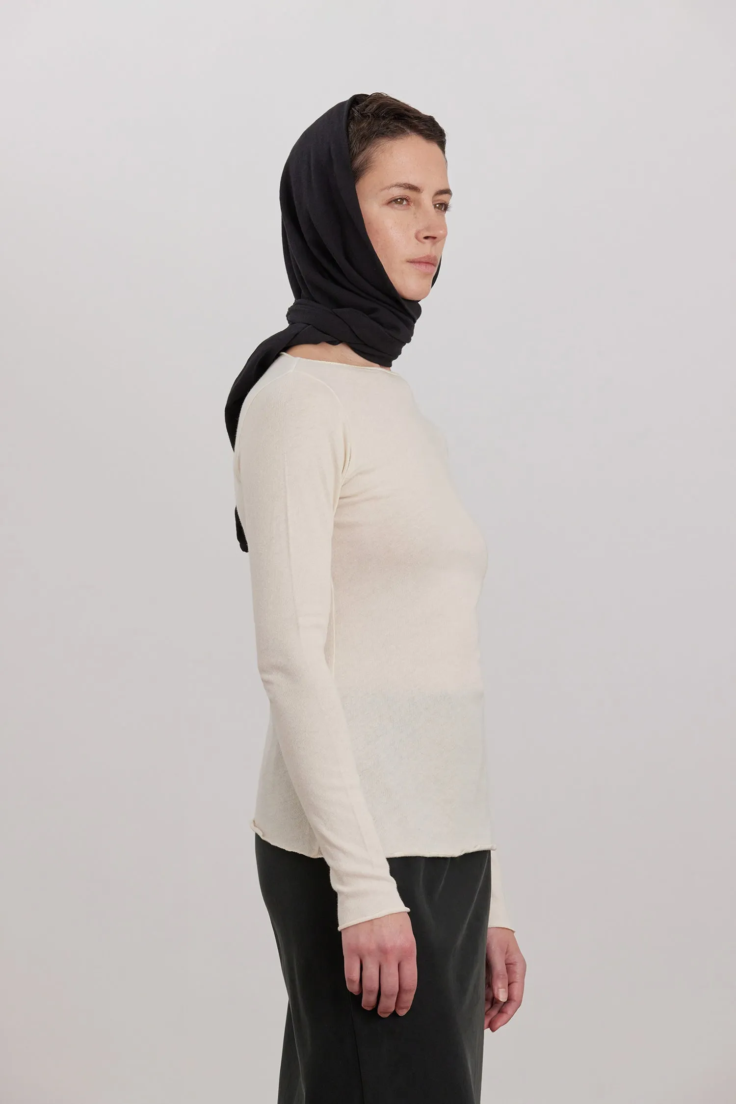 BOAT NECK LONG SLEEVE / NATURAL sold by Black Crane product image thumbnail 3