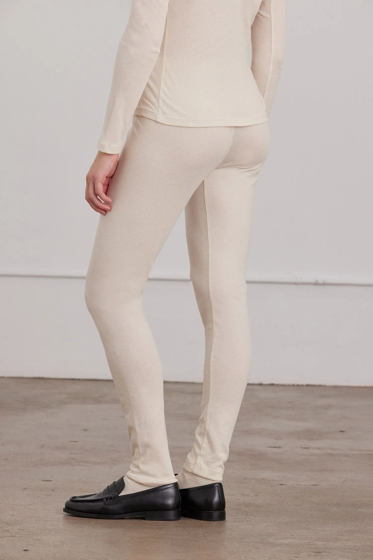 ORGANIC COTTON CASHMERE LEGGINGS / NATURAL sold by Black Crane product image thumbnail 4