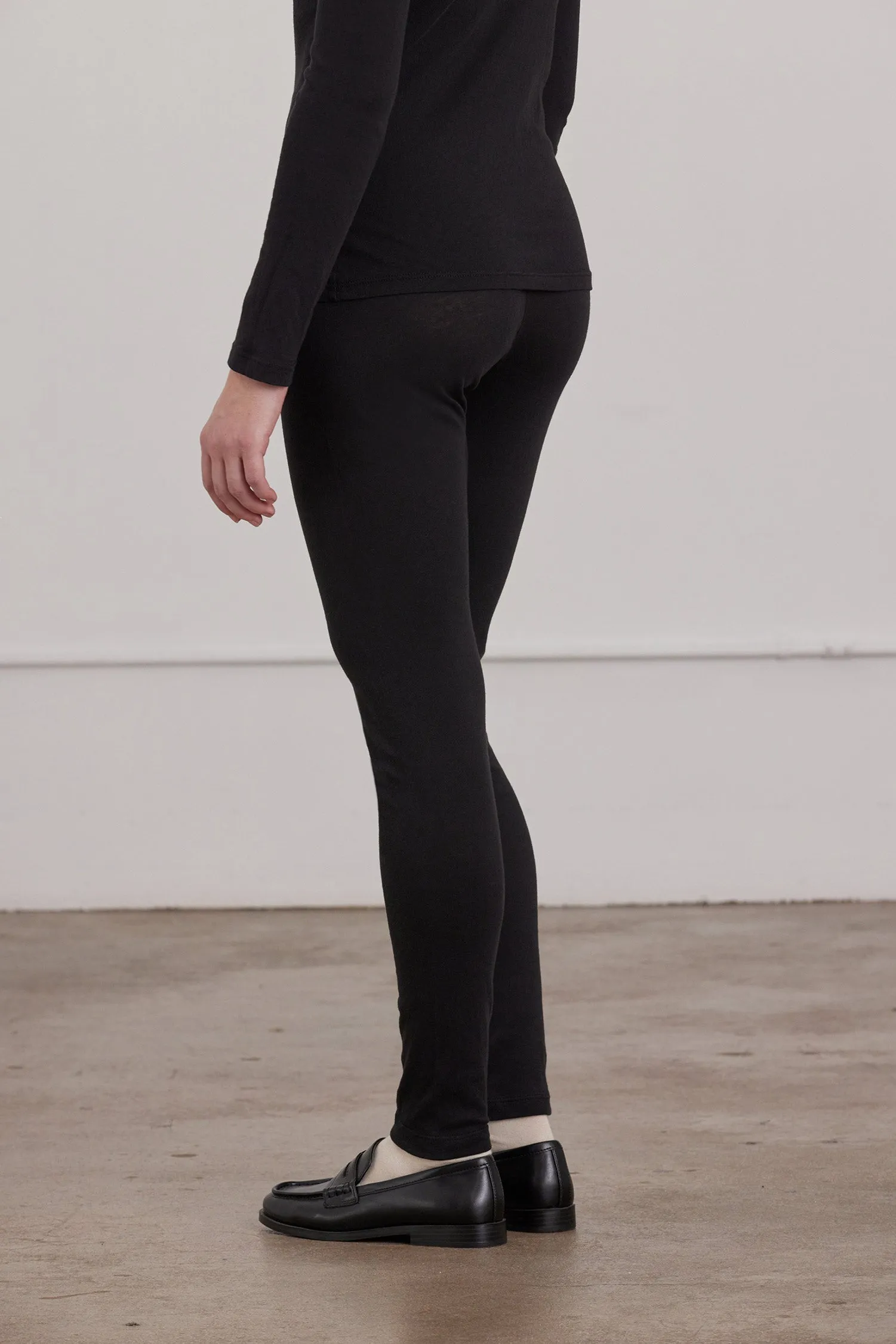 ORGANIC COTTON CASHMERE LEGGINGS / BLACK sold by Black Crane product image thumbnail 3