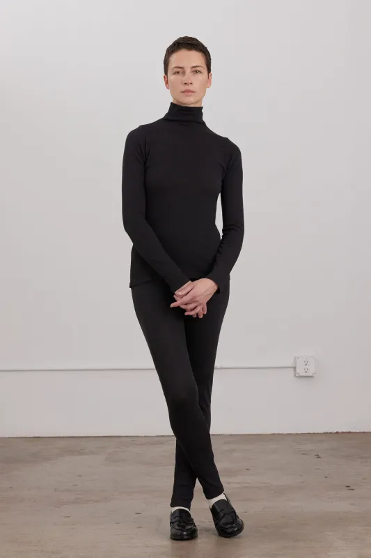 ORGANIC COTTON CASHMERE LEGGINGS / BLACK made by Black Crane