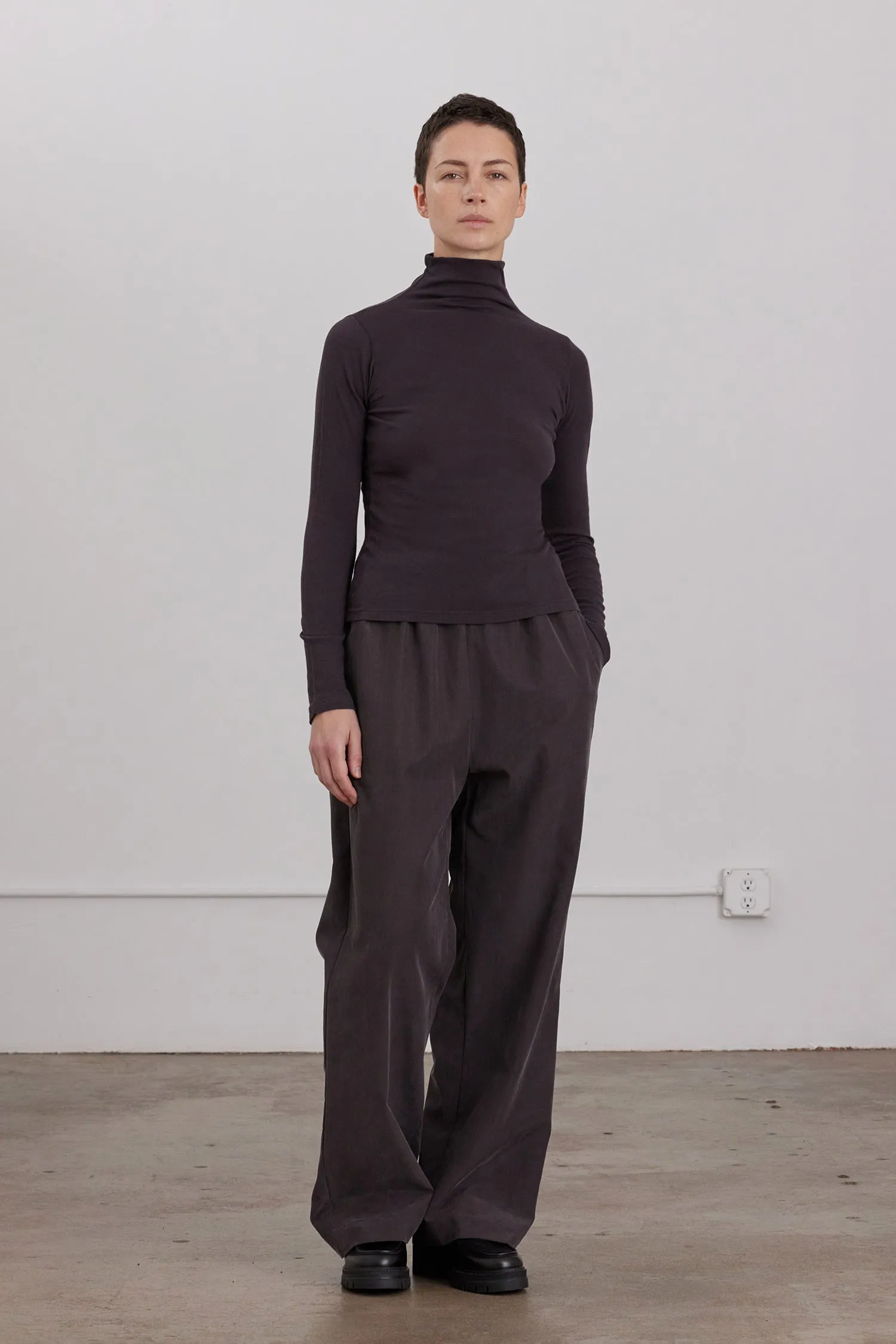STRAIGHT PANTS / DK. PLUM sold by Black Crane product image thumbnail 5