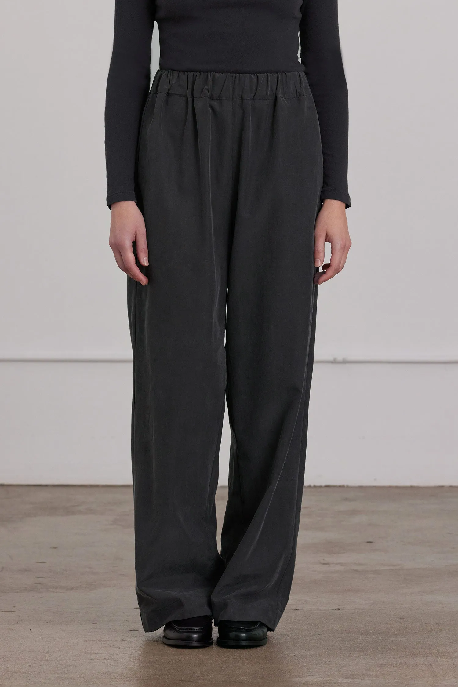 STRAIGHT PANTS / BLACK sold by Black Crane product image thumbnail 2