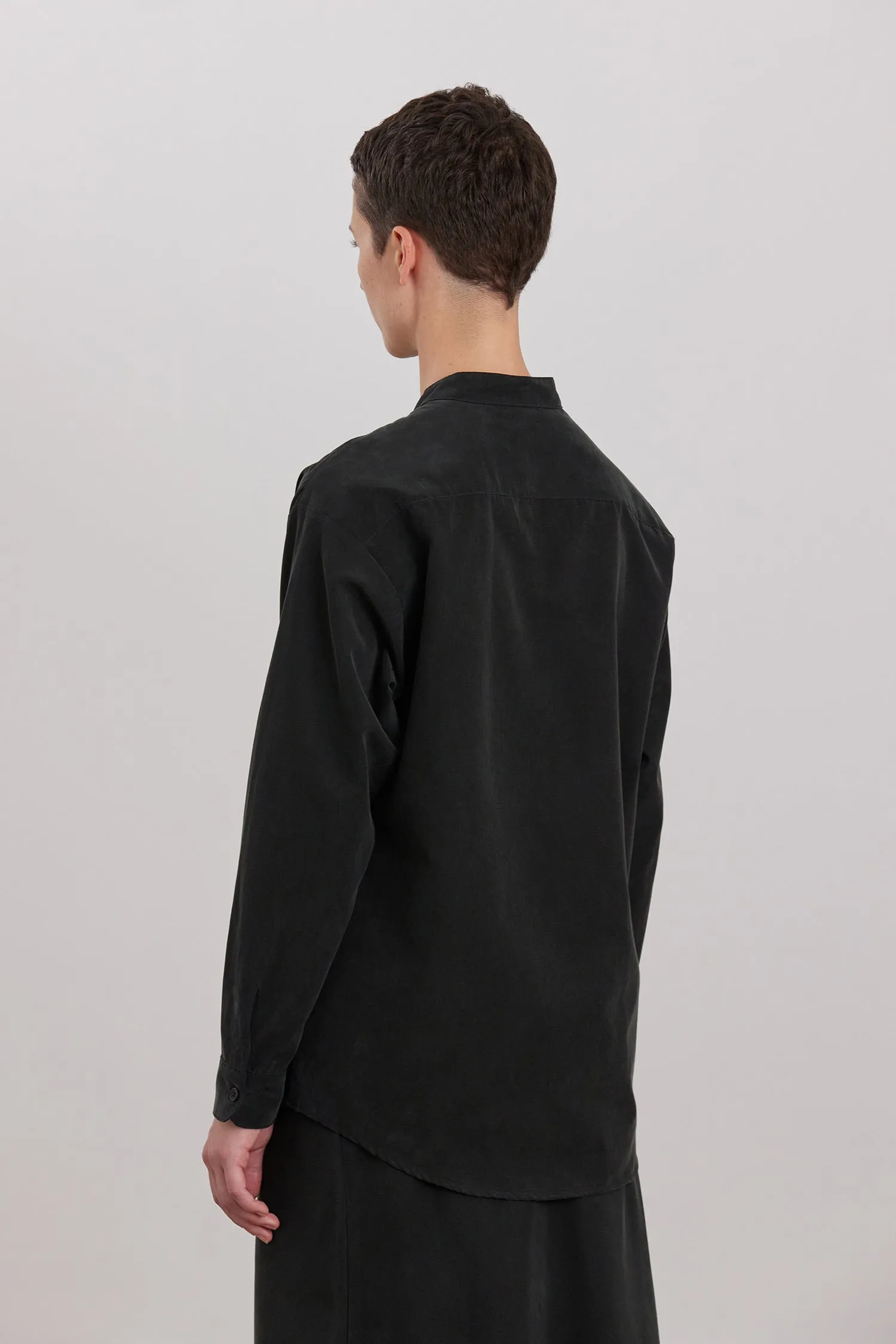 MAO COLLAR SHIRTS / BLACK sold by Black Crane product image thumbnail 4