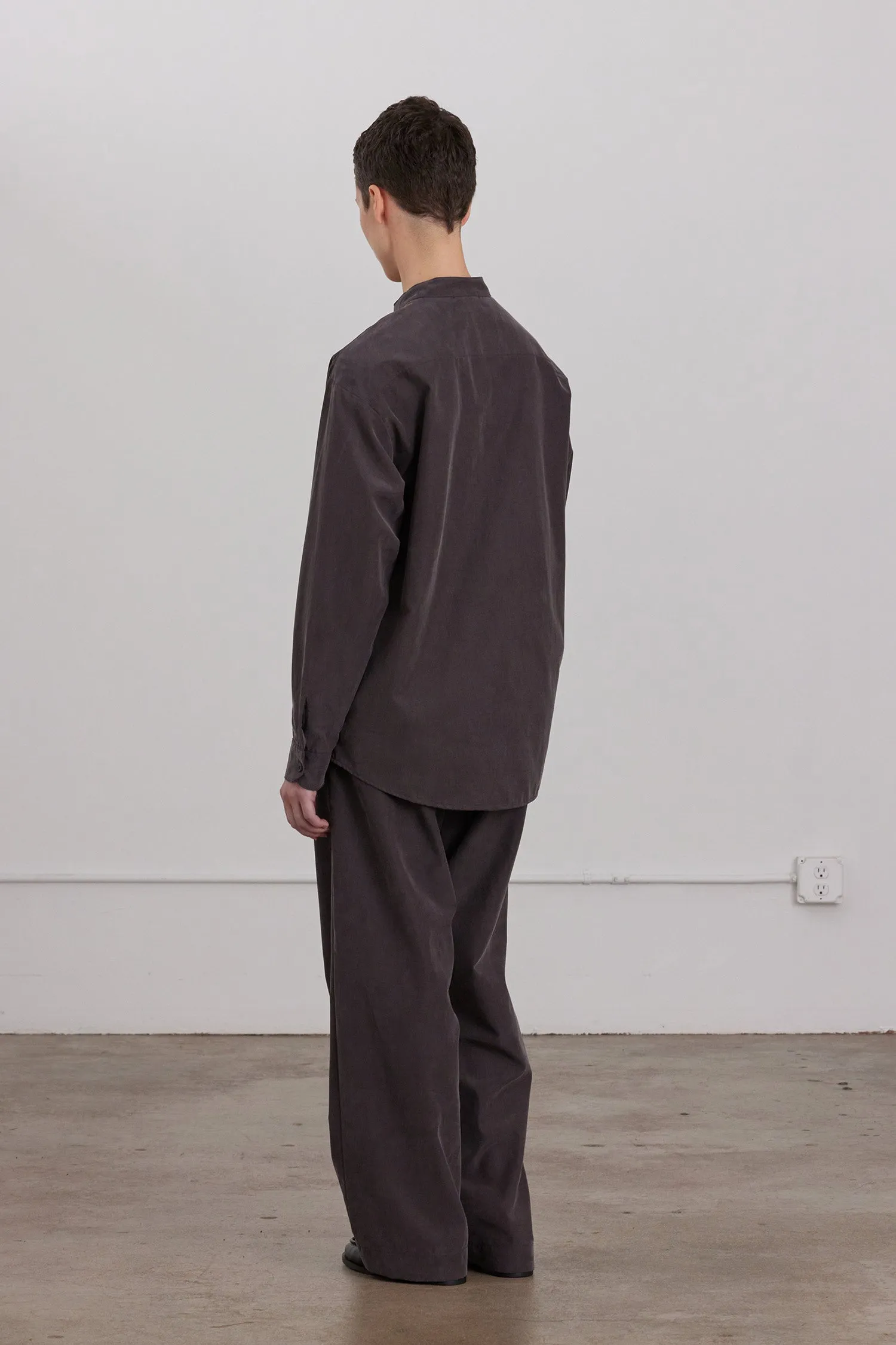 MAO COLLAR SHIRTS / DK. PLUM sold by Black Crane product image thumbnail 5
