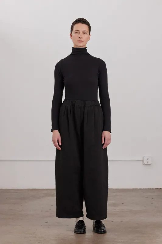 WIDE PANTS / BLACK made by Black Crane