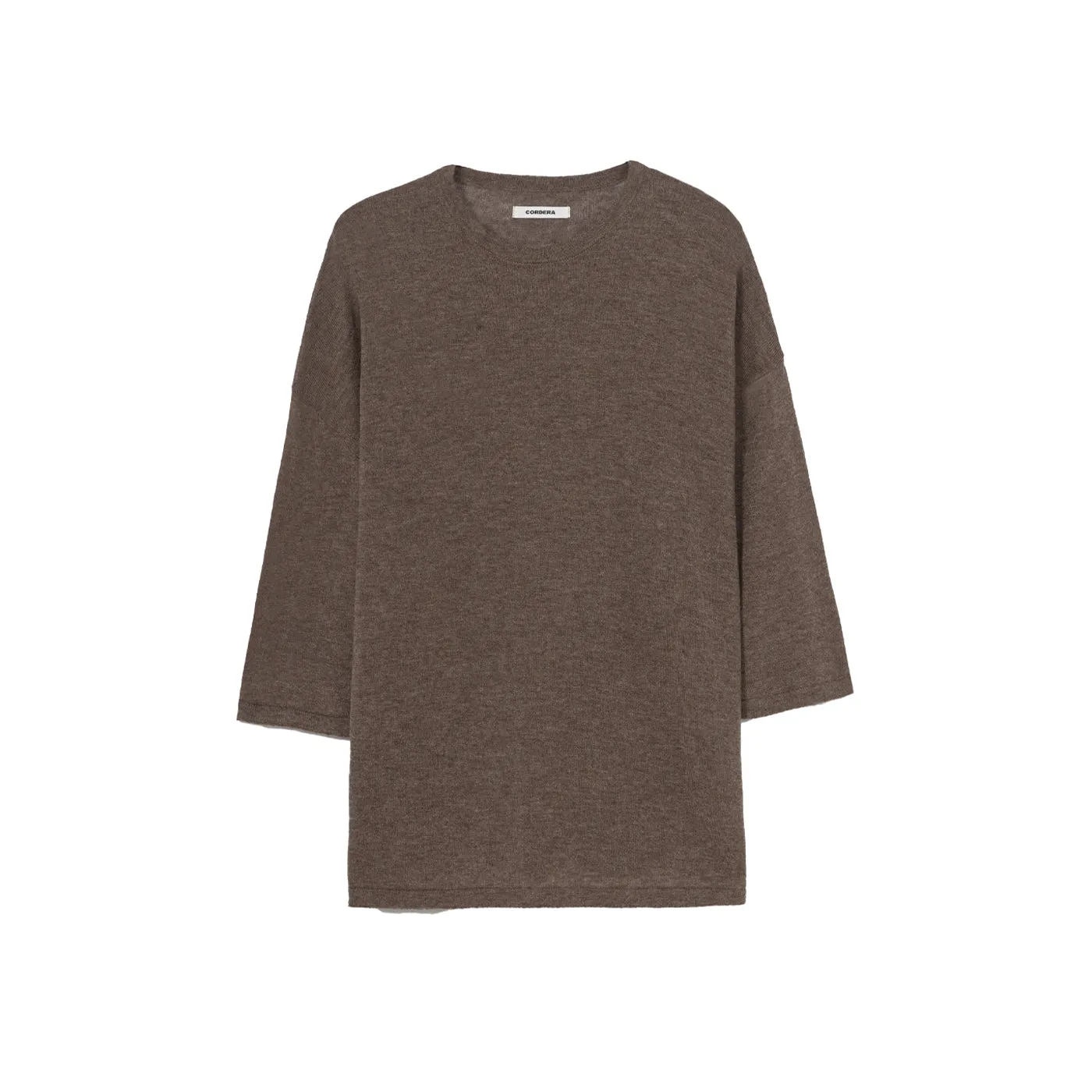 MERINO WOOL OVERSIZED T-SHIRT - DEEP TAUPE sold by Ali Golden