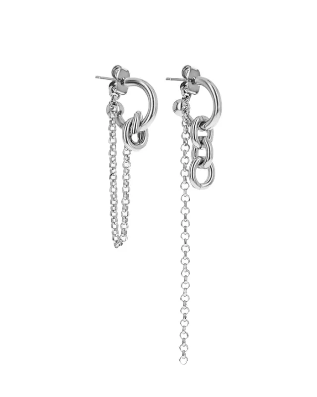 AMON EARRINGS - PALLADIUM made by Justine Clenquet