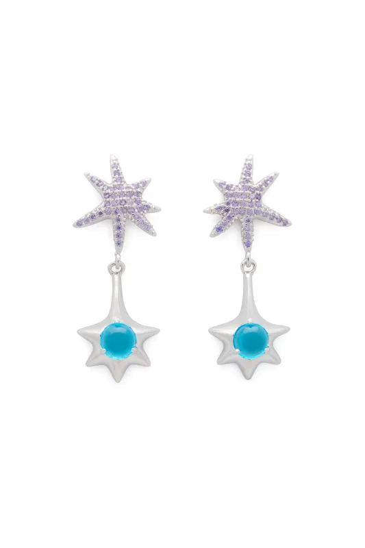 STAR DROP EARRING - VIOLET SKY made by Collina Strada