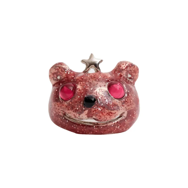 PRINCESS BEAR RING - ROSE GLITTER sold by Ali Golden