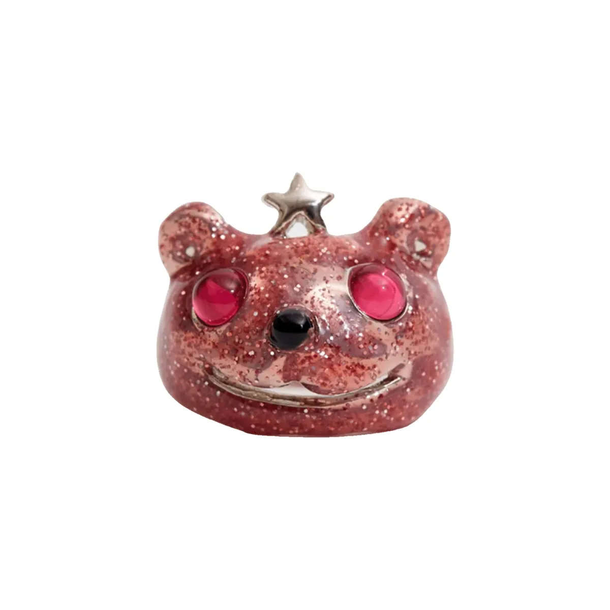 PRINCESS BEAR RING - ROSE GLITTER sold by Ali Golden