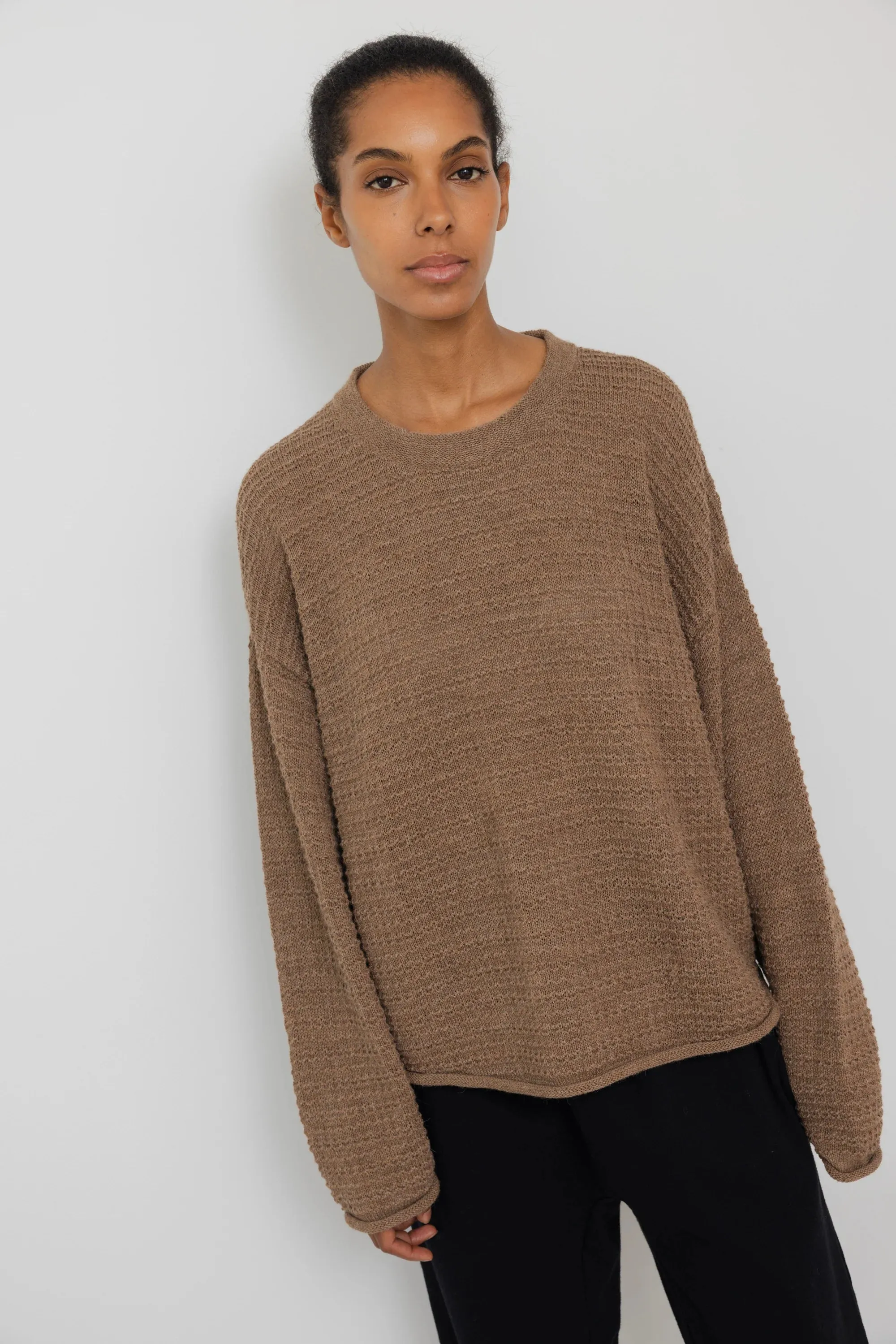 THERMAL SWEATER - CAMEL sold by Ali Golden product image thumbnail 4
