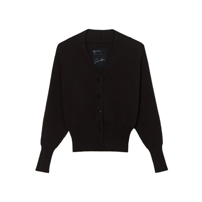 MERINO & CASHMERE CARDIGAN - BROWN made by Cordera