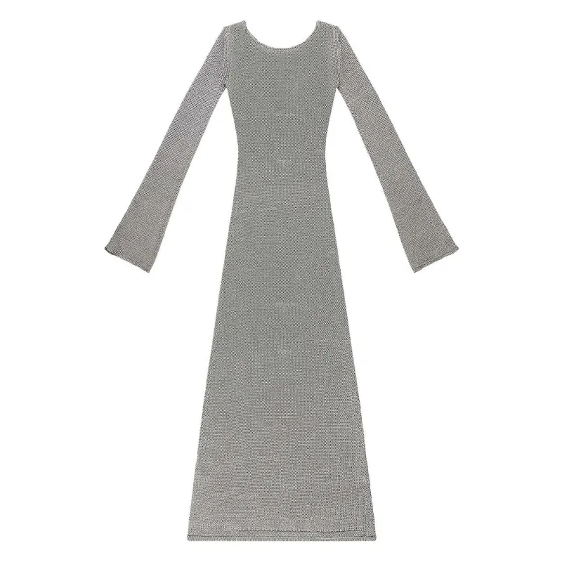 ESTELLE KNIT DRESS - SILVER sold by Ali Golden