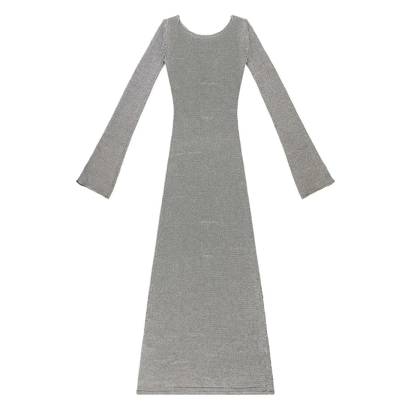 ESTELLE KNIT DRESS - SILVER sold by Ali Golden