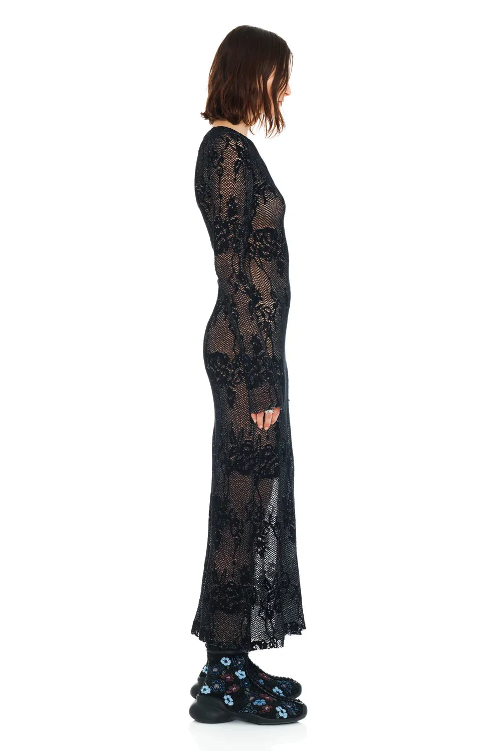 YURI DRESS - BLACK KNIT LACE sold by Ali Golden product image thumbnail 5