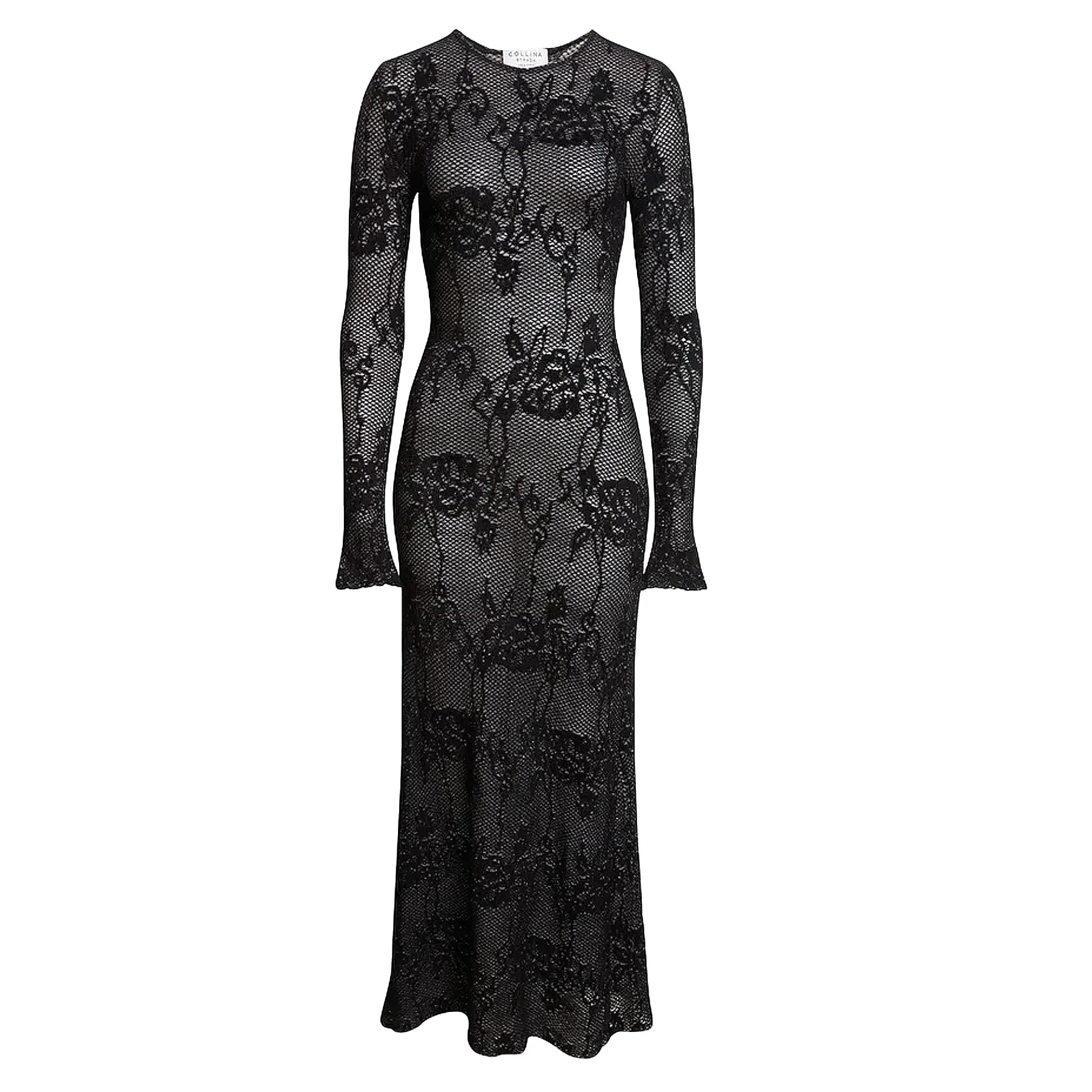 YURI DRESS - BLACK KNIT LACE sold by Ali Golden