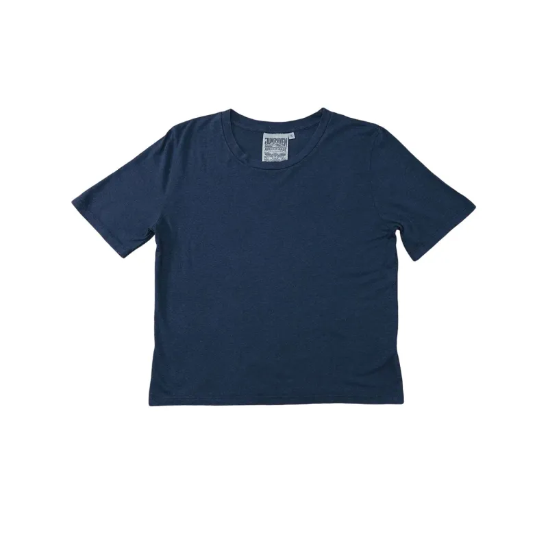 CROPPED LOREL TEE - DEEP INDIGO sold by Ali Golden