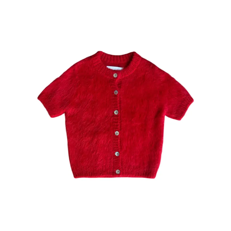 SHORT SLEEVE CARDI - PIQUILLO made by Maria Stanley