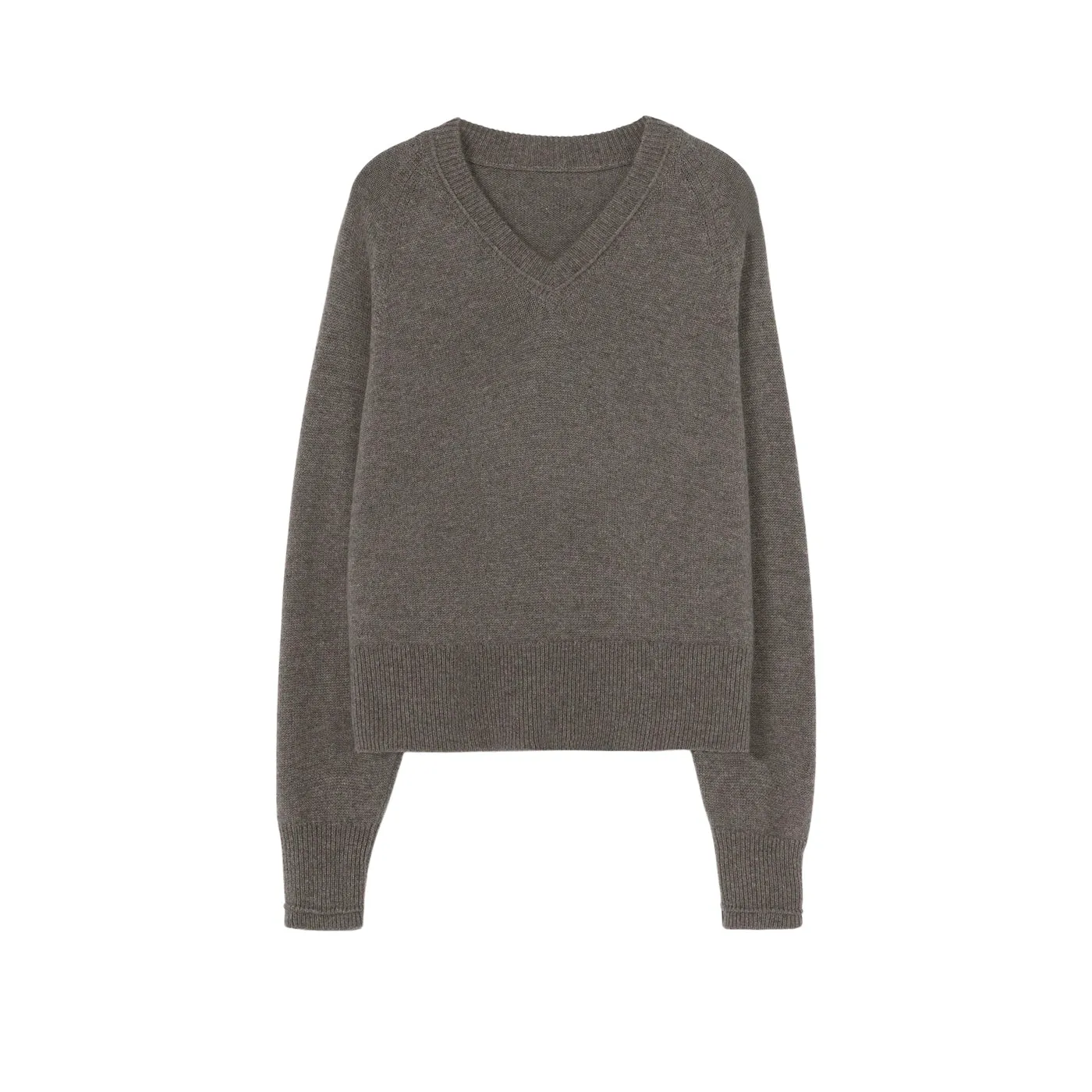 CASHMERE V-NECK SWEATER - TAUPE sold by Ali Golden