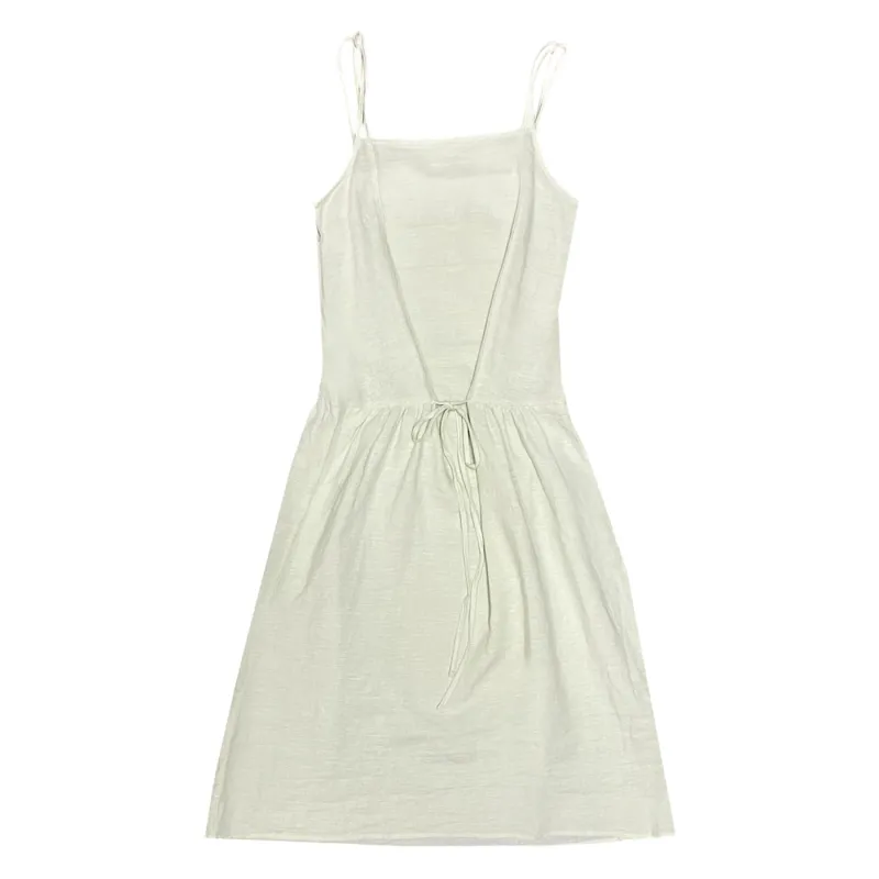 LINEN STRAP DRESS - PASTEL PISTACHIO sold by Ali Golden