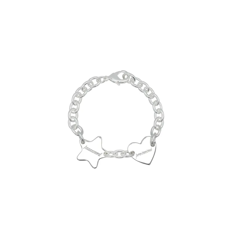 PASSWORD PROTECTED  BRACELET - SILVER made by Sandy Liang