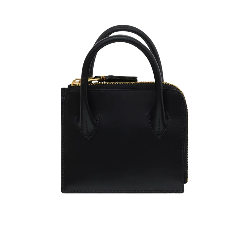 HALF ZIP WALLET - HANDLES - BLACK sold by Ali Golden