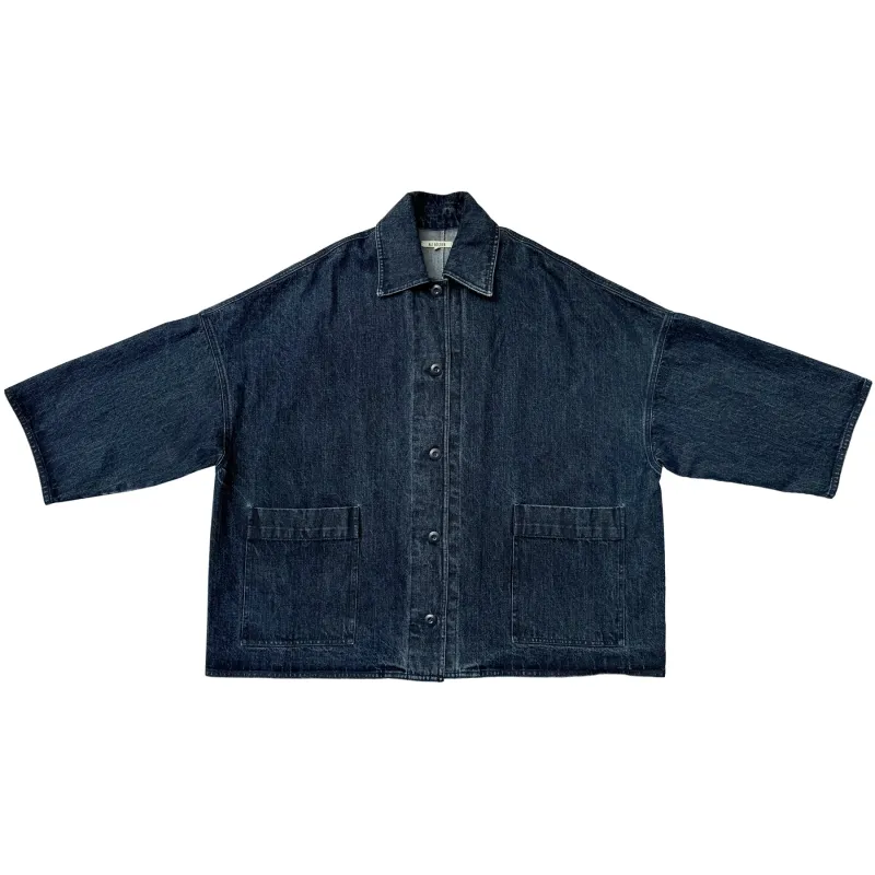 NEW OVERSIZED SHIRT JACKET - DARK DENIM sold by Ali Golden