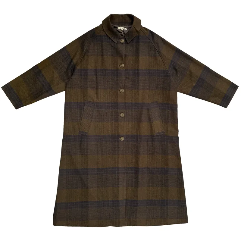 NEW PLAID TRENCH - OLIVE/NAVY PLAID sold by Ali Golden