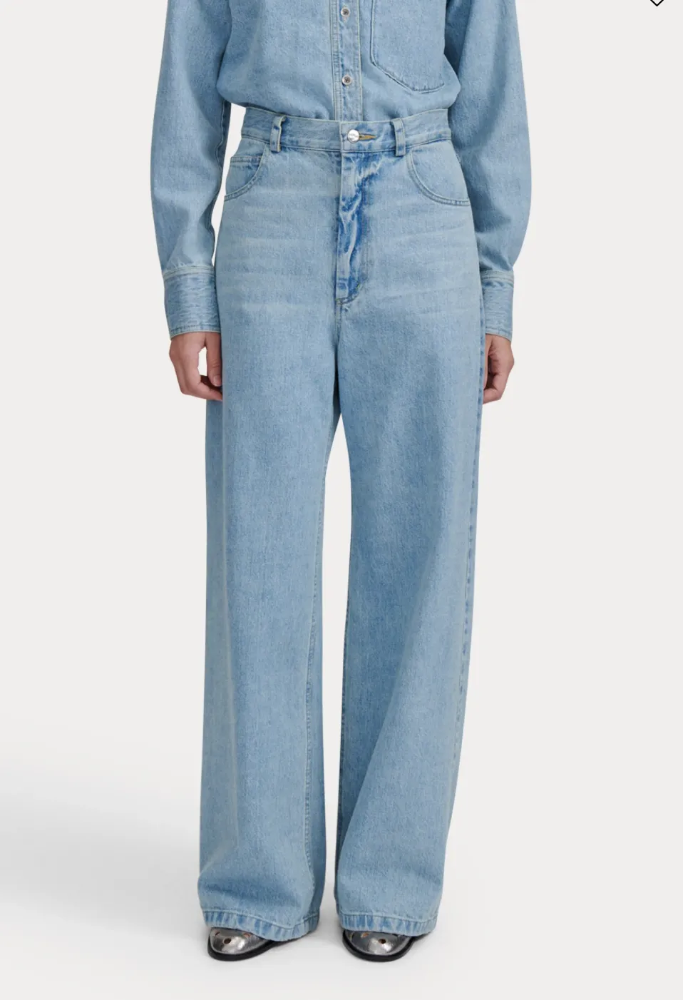 AYO PANT - WASHED MISSION DENIM - CELESTE sold by Ali Golden product image thumbnail 2