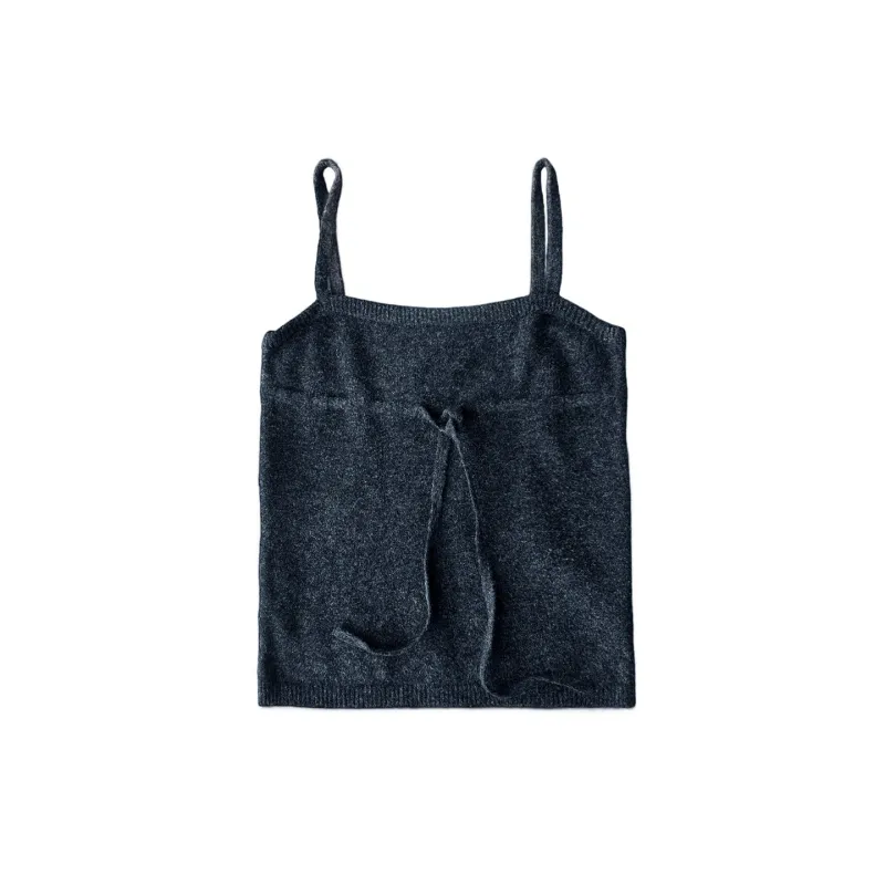 SIMPLE KNIT TOP - CHARCOAL made by Deiji Studios