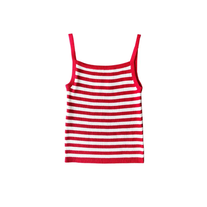 ANU RIBBED TANK - PIQUILLO STRIPE sold by Ali Golden