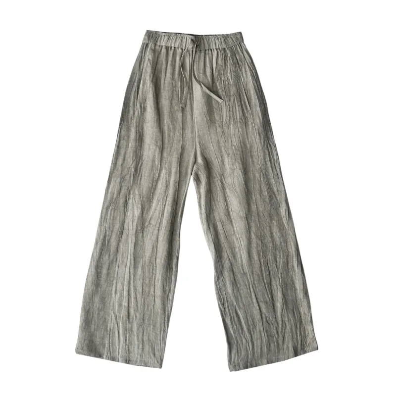 WIDE LEG FLOW PANT - GREY made by Satta