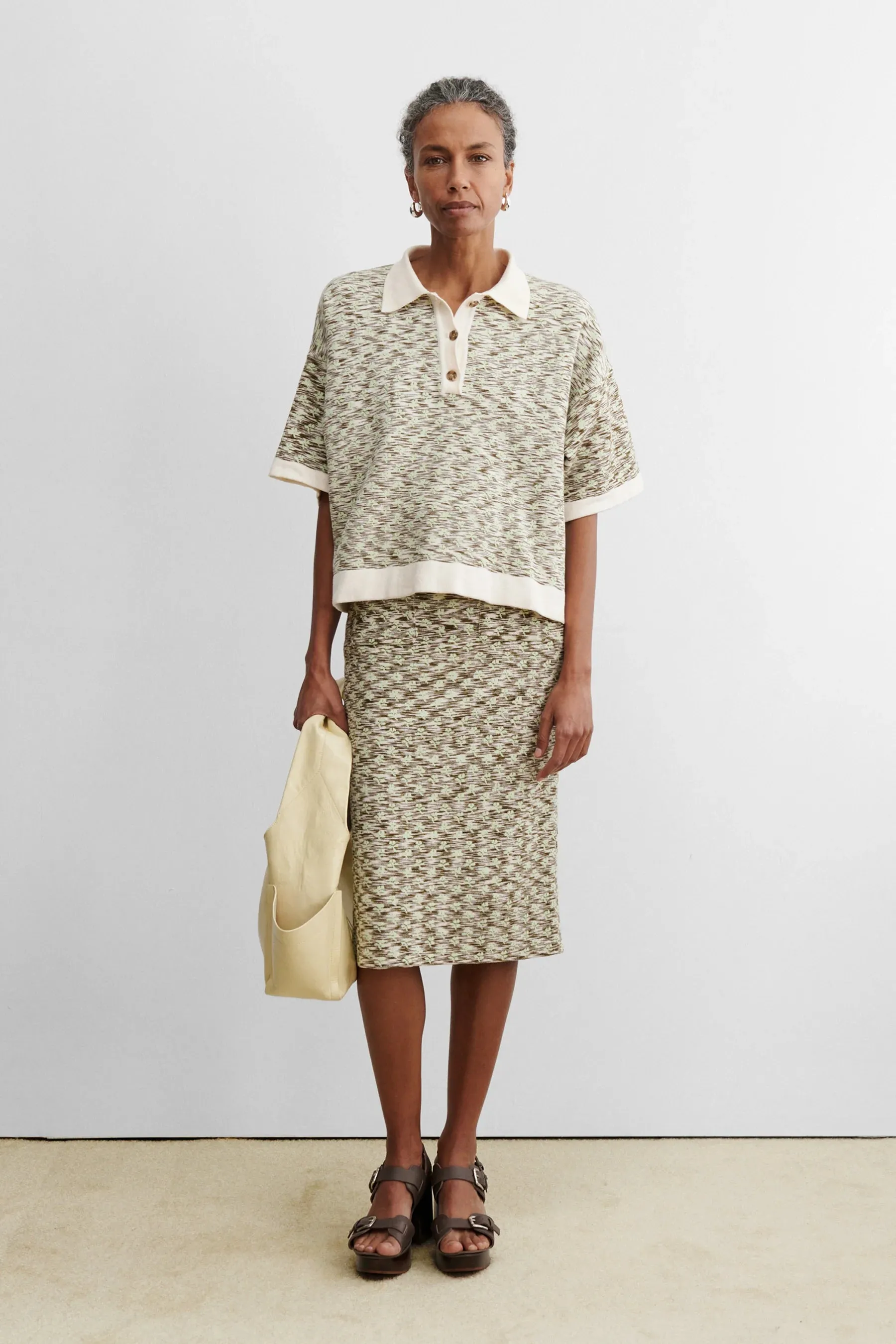 MARLOW SKIRT - SPACE DYE FLORAL sold by Ali Golden product image thumbnail 2